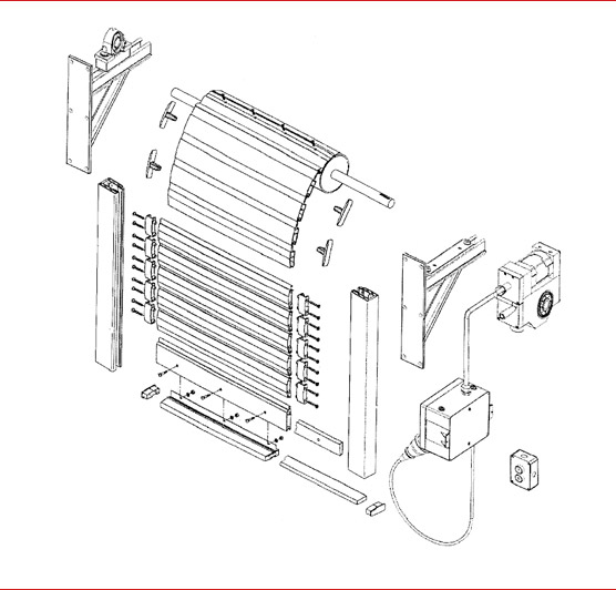 burglary proof rolling door slat dwg